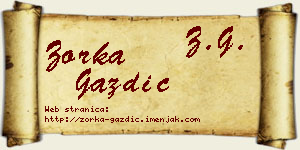 Zorka Gazdić vizit kartica